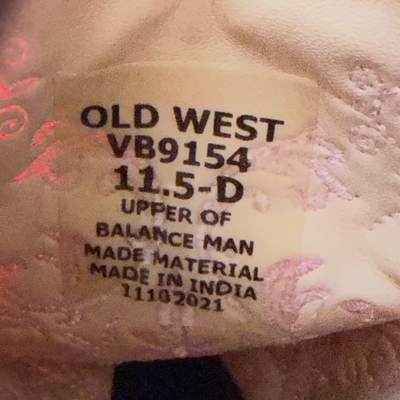 Girls Old West Brown and Pink Cowboy Boots - Picture 6 of 6